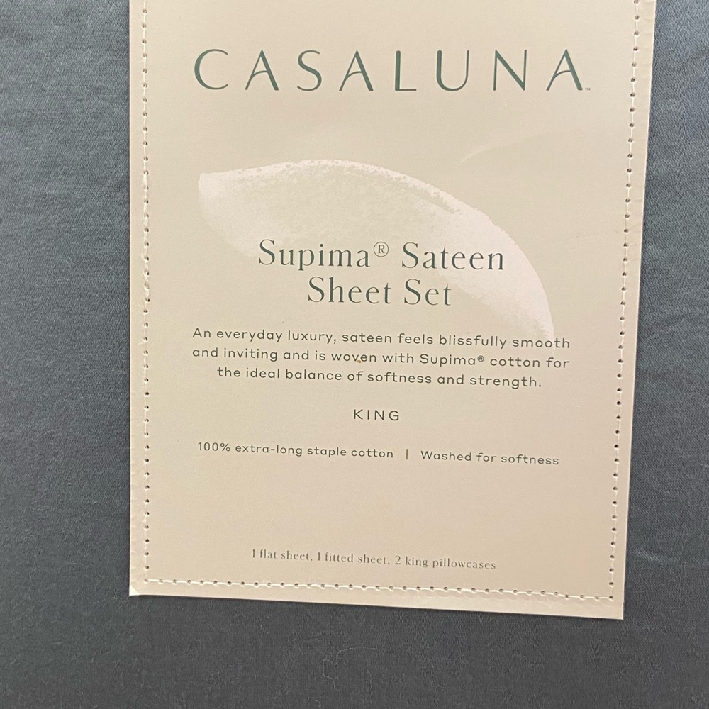 Casaluna Supima Sateen Sheet Set